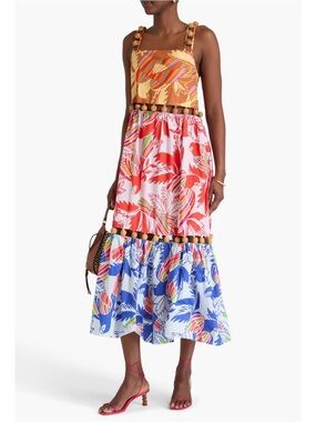 NWT Farm Rio Mixed Print Maxi Dress